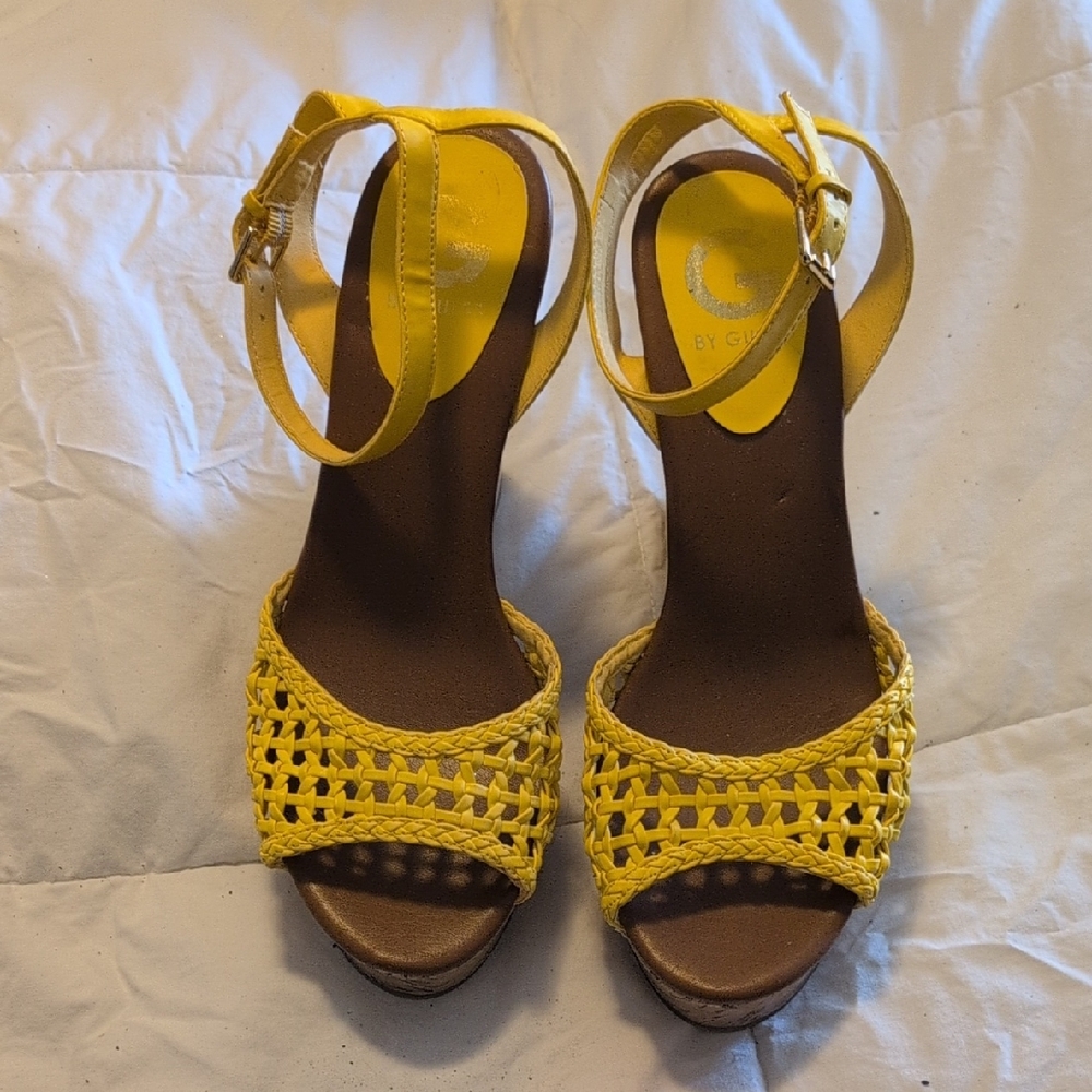 Yellow Woven Sandals